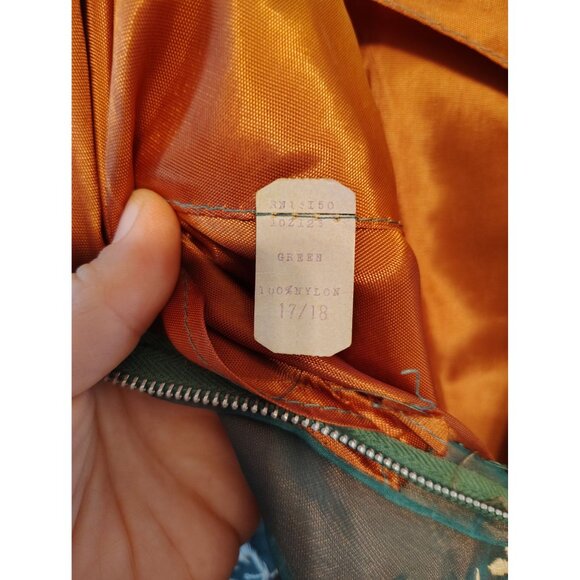 Vintage AFL CIO Union Made 1950's Dress, Green Orange, Small Sleeveless READ - Picture 9 of 13